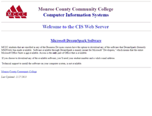 Tablet Screenshot of cis.monroeccc.edu